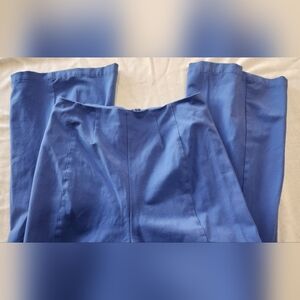 Free People Bright Blue Trousers- Slit Pant Leg Sz XS